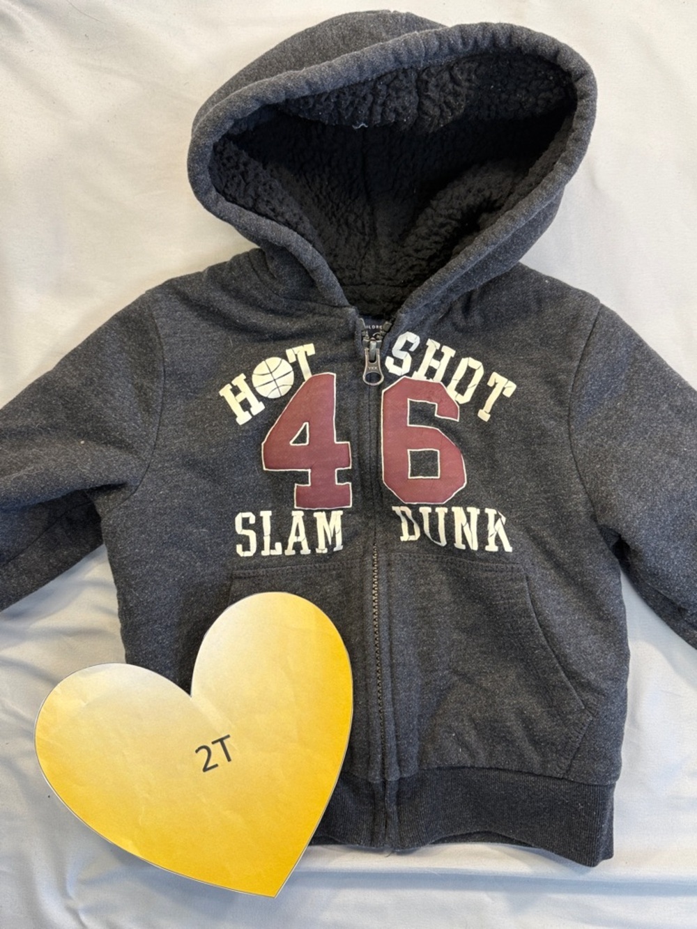 The Children's Place - Sherpa lined full zip hoodie. Size 2T